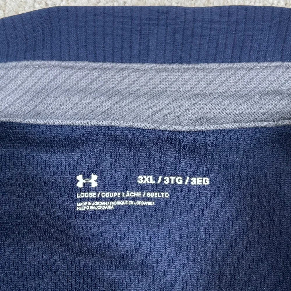 Under Armour Mens 3XL Navy Blue Performance Short Sleeve Golf Polo Shirt